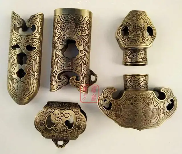 

A Set Carved Phoenix Fitting For Chinese TaiChi/WuShu Jian KungFu Han Sword Accessory Metal Crafts
