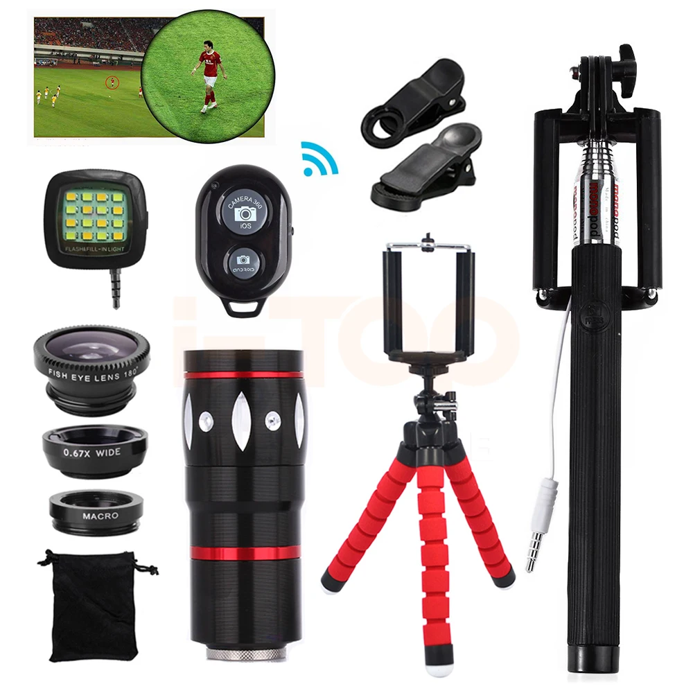 

2017 10x Zoom Telephoto Lens Fisheye Wide Angle Macro Lentes Telescope For Xiaomi redmi 2 3 S 4 note 3 MI6 MI5 Cell Phone Lenses