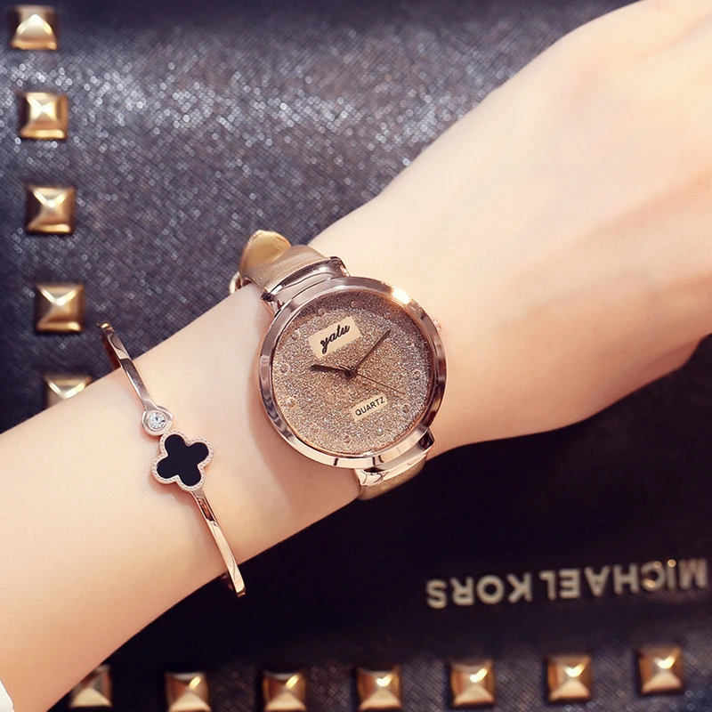 

Fashion Sands Starry Business Simple Temperament Belt Table Diamond Quartz Watch relogio feminino montre femme Reloj Mujer Gift