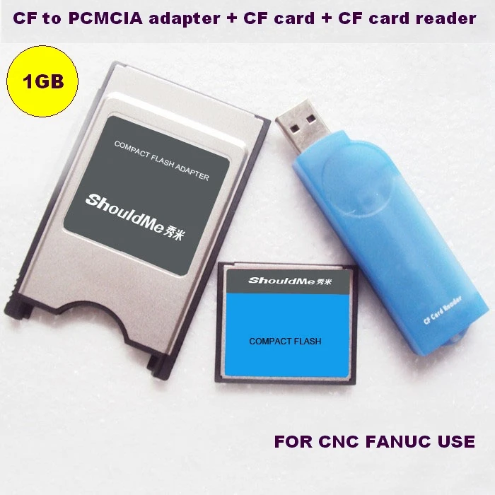 CF карта 1 ГБ к PCMCIA карта адаптер и CF кард-ридер 3 в 1 комбо для промышленности Fanuc памяти использования