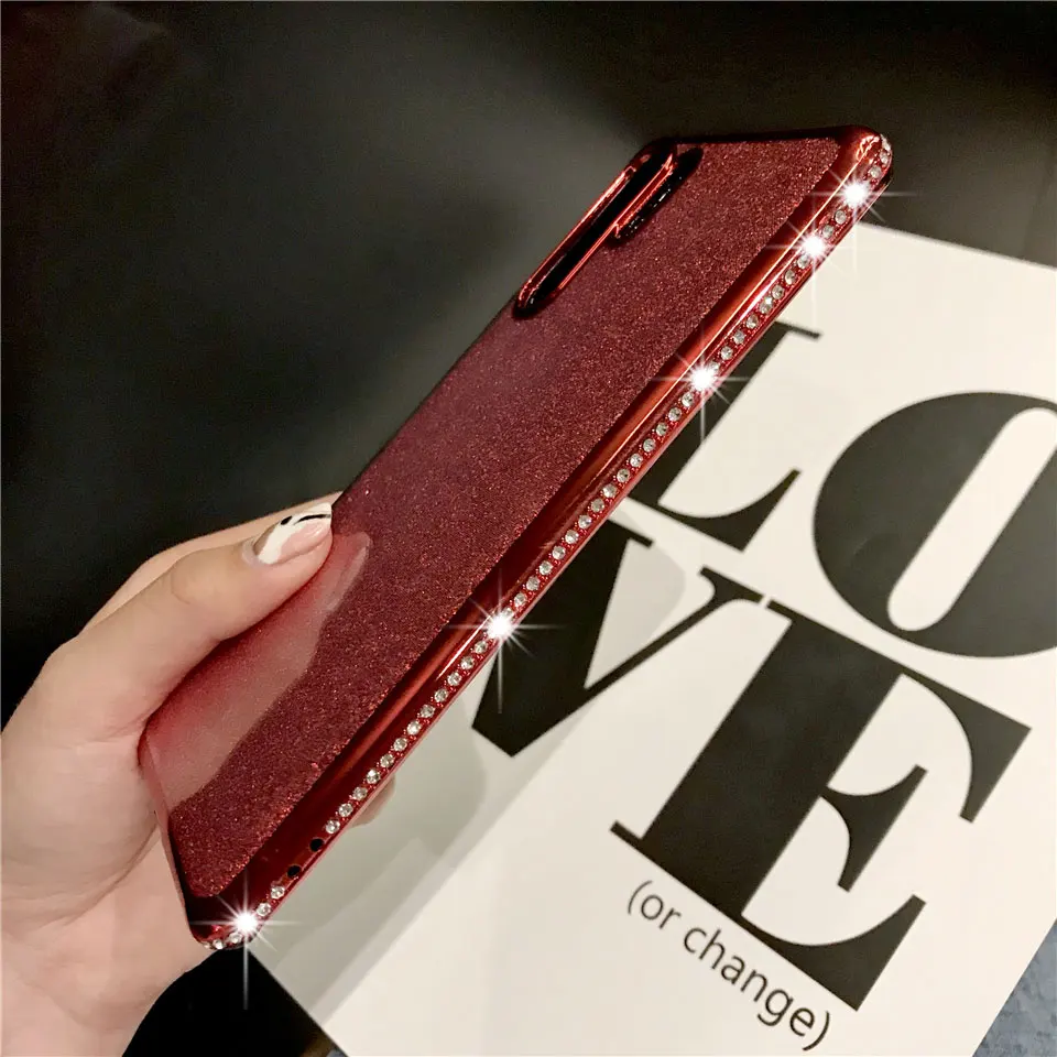 

Rhinestone Glitter Case for Huawei P30 Pro P20 Lite Mate 30 20 10 Honor 8X 7X 10 9 Note 10 8C 7C Silicone TPU Diamond Back Cover