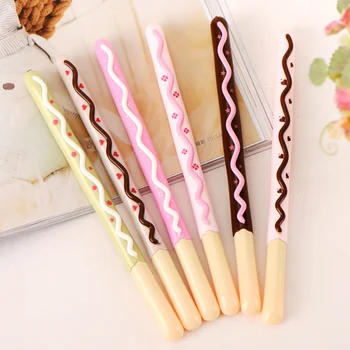 

36 pcs/lot Chocolate bow gel pen 0.38mm fine nib Black color ink stick gift pen Office School supplies canetas escolar DM810