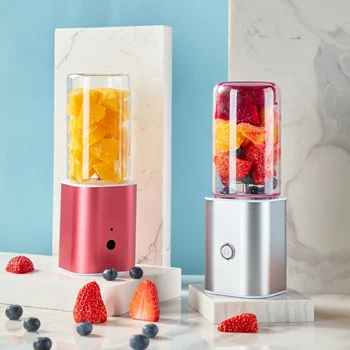 

Portable Juicer Blender, Travel Personal Usb Mixer Juice Cup With Updated 2 Blades And More Powerful Motor