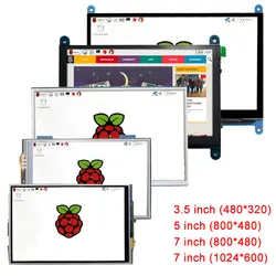 Raspberry Pi 3 Модель B плюс ЖК-дисплей Экран 3,5/5/7-дюймовый сенсорный Экран Дисплей модуль мониторинга для Raspberry Pi 3B +/3B/2B