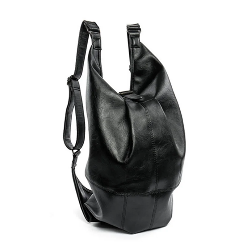 

TOP POWER Men Bag Fashion High-capacity Men Backpack PU leather Male Casual Boys School Bag Vintage Waterproof Travel Backpack