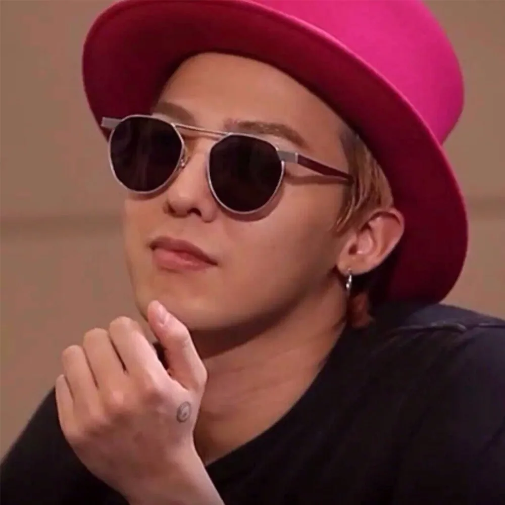 Korean Super Star Fashion Style Vintage Sunglasses Womens Metal Round