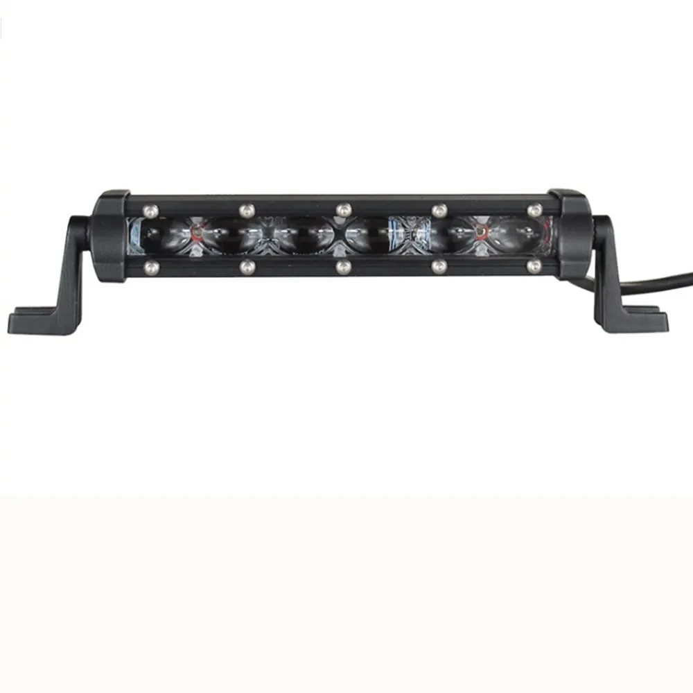 Barra de Luz Condução da Lâmpada Novo Mini 60 90 120 150 Única Fileira Branco Amarelo Led Offroad Trabalho Foglight Auto 12 v 24 6d 30 w 6 Barra de luzLuz de trabalho