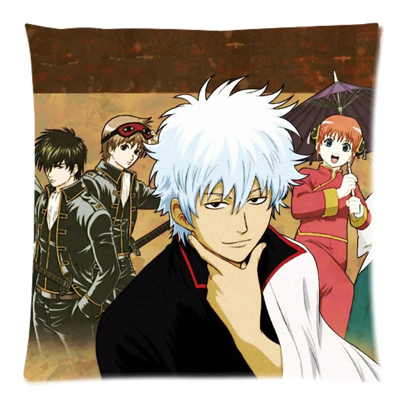 45x45 см GINTAMA накидка на подушку автомобиль диван талию наволочка под заказ Подушка