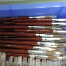 Распродажа топов, размер#16, Высококачественная ручка колонок, Соболь, с красной деревянной ручкой, акриловая кисть для ногтей, для профессионального маникюрного салона