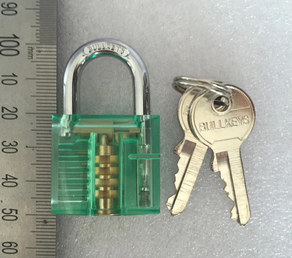 

Light Green Transparent Visible Cutaway Practice Padlock Lock Training Skill For Locksmith