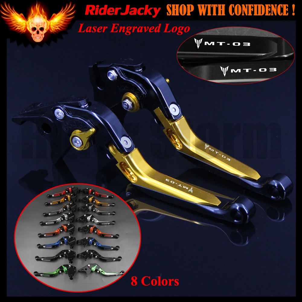 

Logo Golden CNC Adjustable Extendable Motorcycle Brake Clutch Lever For Yamaha MT-03 MT 03 MT03 2006-2011 2007 2008 2009 2010