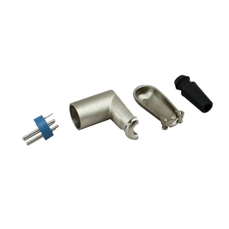 1PC Cannon male Cannon male plug 90 degree welding mixer power amplifier microphone line elbow