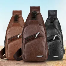 Стиль pu кожа высокой емкости грудь одна сумка через плечо с usb-портом для зарядки Открытый S порт s аксессуары для бега