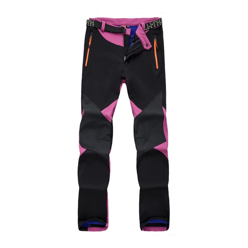 JACKSANQI las mujeres de lana de invierno Softshell pantalones térmico impermeable de deportes al aire libre senderismo esquí Pantalones mujer RA032