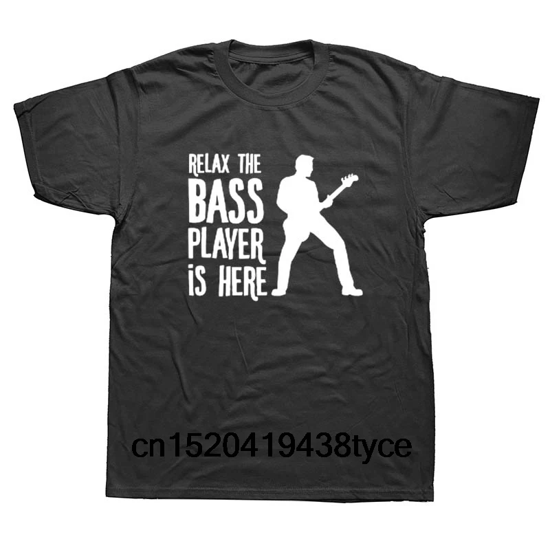T-Shirts for Men Bass Player Relax The Bass Player Is Here Acoustic Electric Guitars Music Man O Neck Short Tees Man T Shirt T-Shirts for Men Bass Player Relax The Bass Player Is Here Acoustic Electric Guitars Music Man O Neck Short Tees Man T Shirt