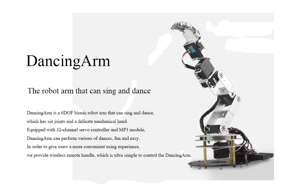 6DOF для робота, на базе Arduino сервопривод Танцующая рука набор для гуманоидного дистанционного управления Обучающие RC части робот игрушка