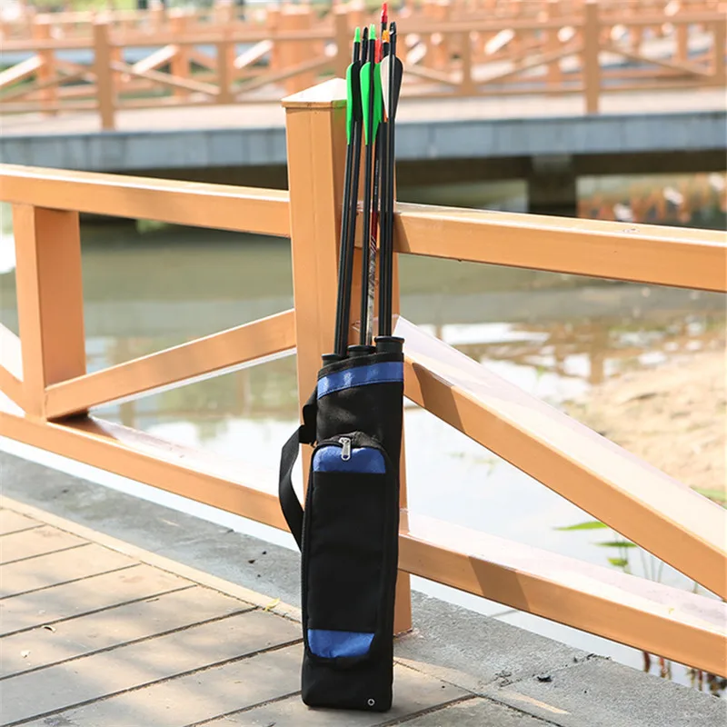 Multifunctional Archery Bag Bow Arrow Quiver Tube Back Shoulder Case