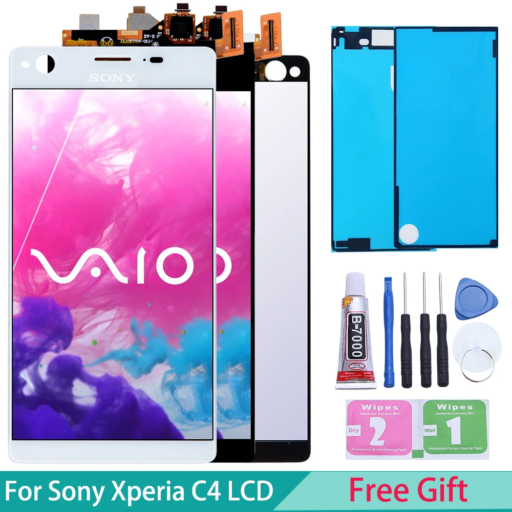 

Original For Sony C4 E5303 E5306 E5333 E5343 E5353 Assembly Replacement LCD Display Touch Screen Digitizer