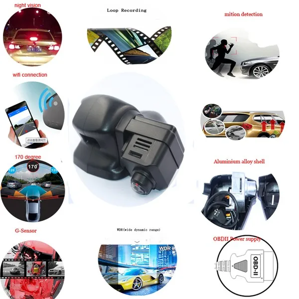 Car Camera For Landrover Aurora Rovel Camel Vehicle Recorder Window Closer 2 In 1 Cycle Recording 1080P HD DVR Free Shipping