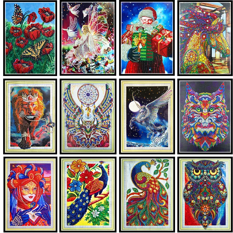 

5D Crystal Shaped Diamond Painting Colorful Special Shape Diamond Crafts 3D Diamond Mosaic DIY Diamond Embroidery Animal