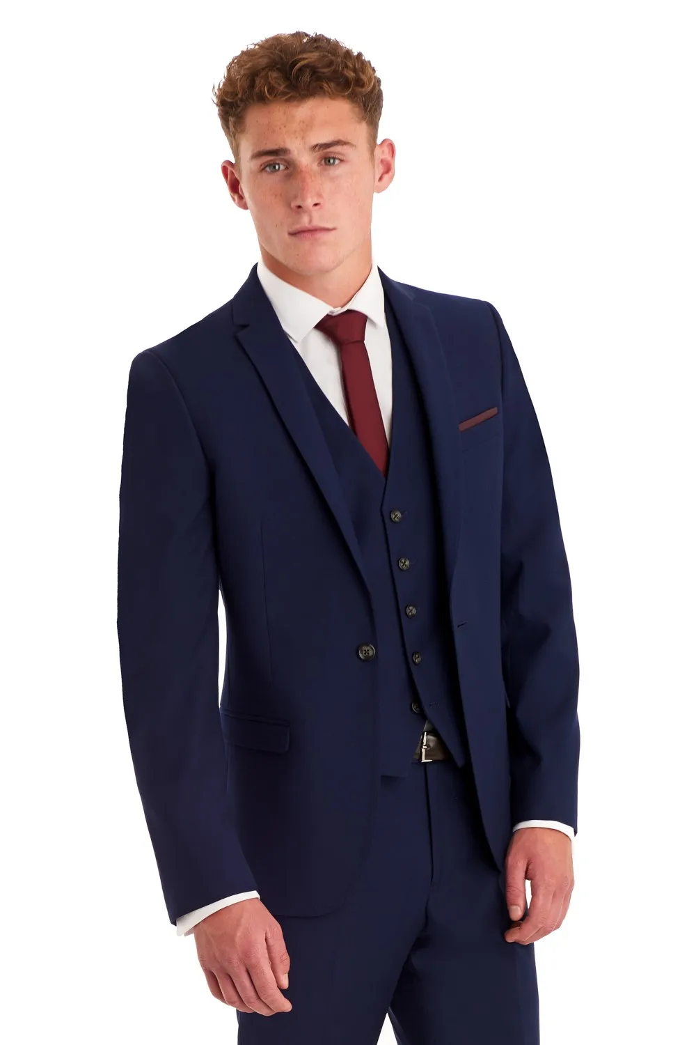 Новое поступление, сплошной темно-синий, на заказ, приталенный мужской костюм из 3 предметов, Костюм Джентльмена на заказ