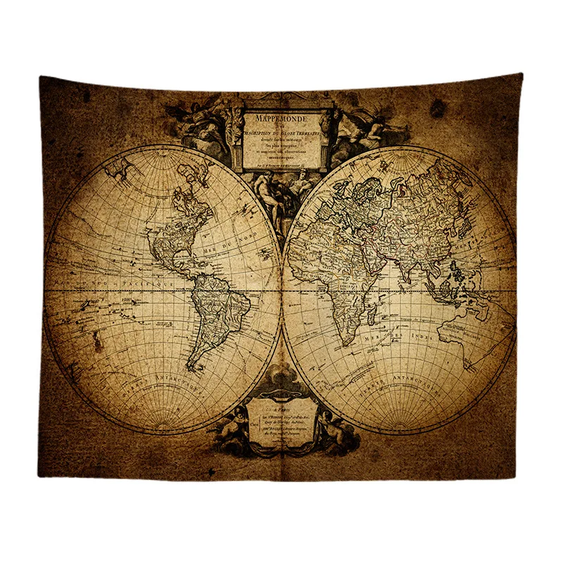 

world map print Hot sale fashion high mountain moon letters wall hanging tapestry home decoration wall tapestry tapiz pared