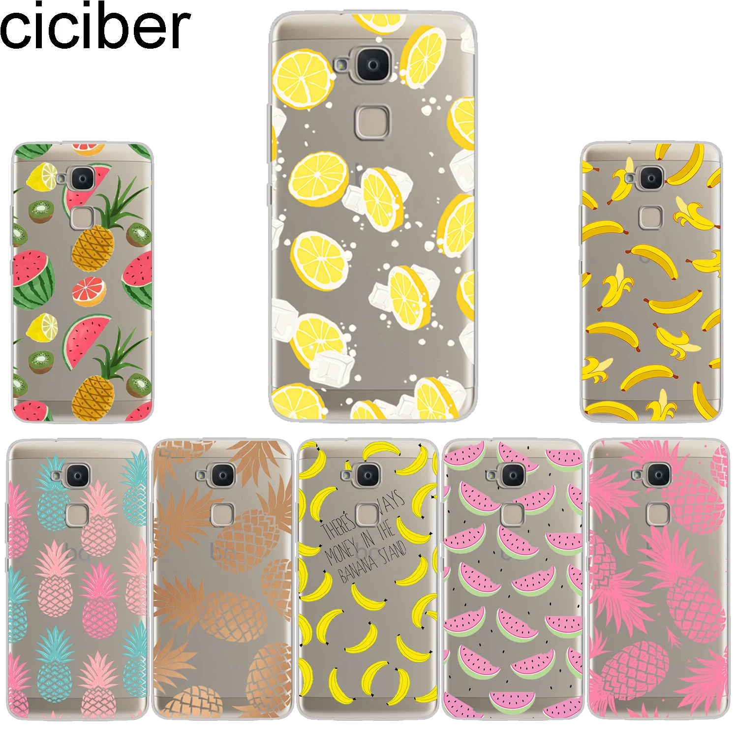 

ciciber Phone Case for BQ Aquaris X2 X Pro V VS U U2 Lite Plus Soft TPU Back Cover for Aquaris E5s 4.5 M5 M5.5 4.5 X5 Pineapple