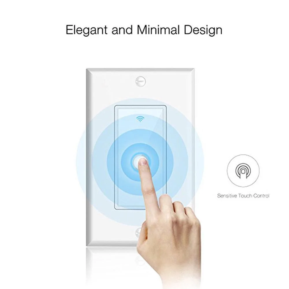 

Wireless Smart Wifi Light Wall Switch Remote Control On/Off for Amazon Alexa Google Home US Plug Dropshipping