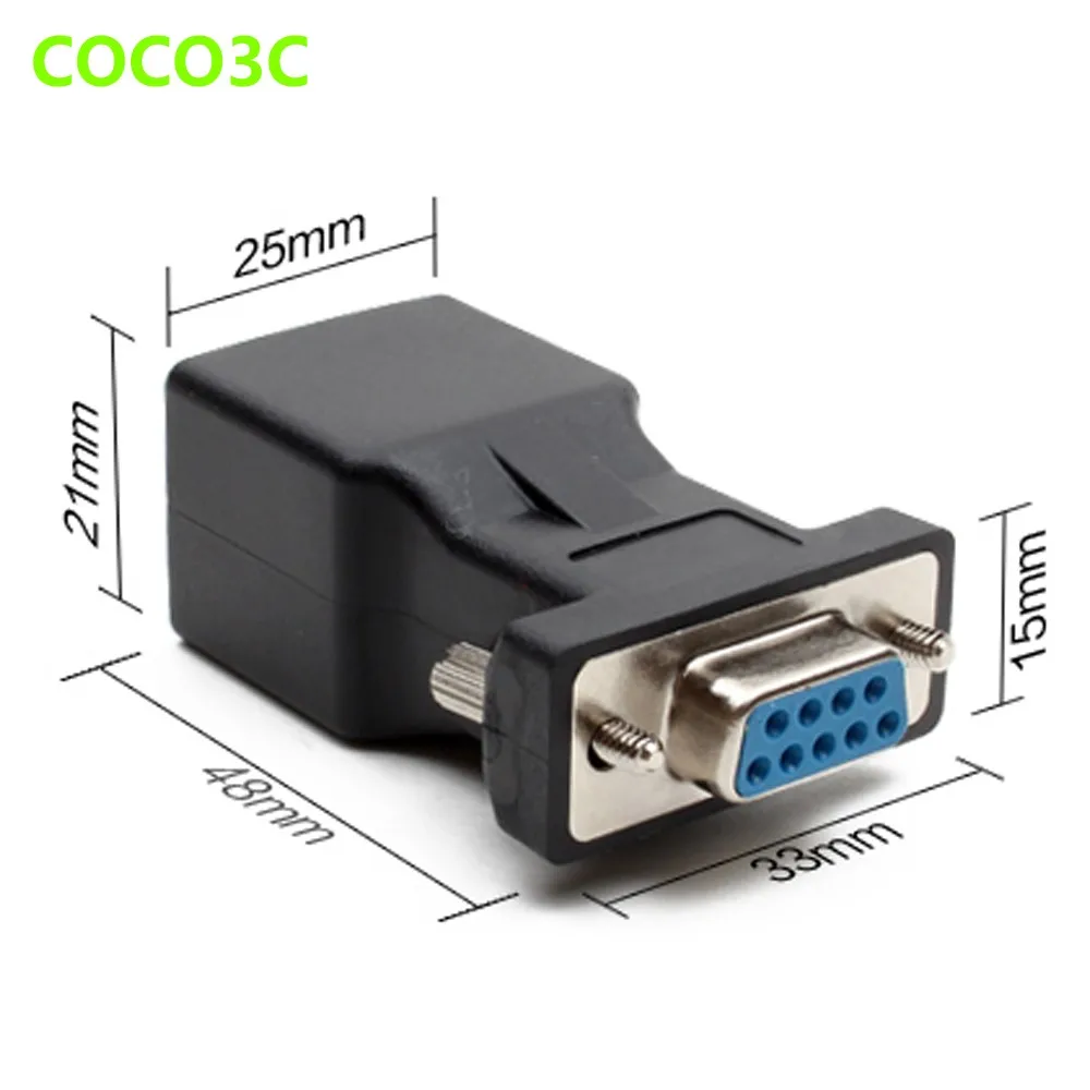 RJ45 to RS232 DB9 female port adapter convertor card
