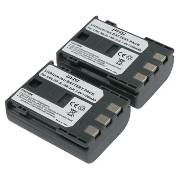 

2Pcs/lot 7.4V 1.1Ah NB2L NB-2LH Replaceable Battery for Canon G9 Rebel XTi G7 HV-20 ZR-850 S30 HV-40 350D 400D G7 G9 S30 S40 z1
