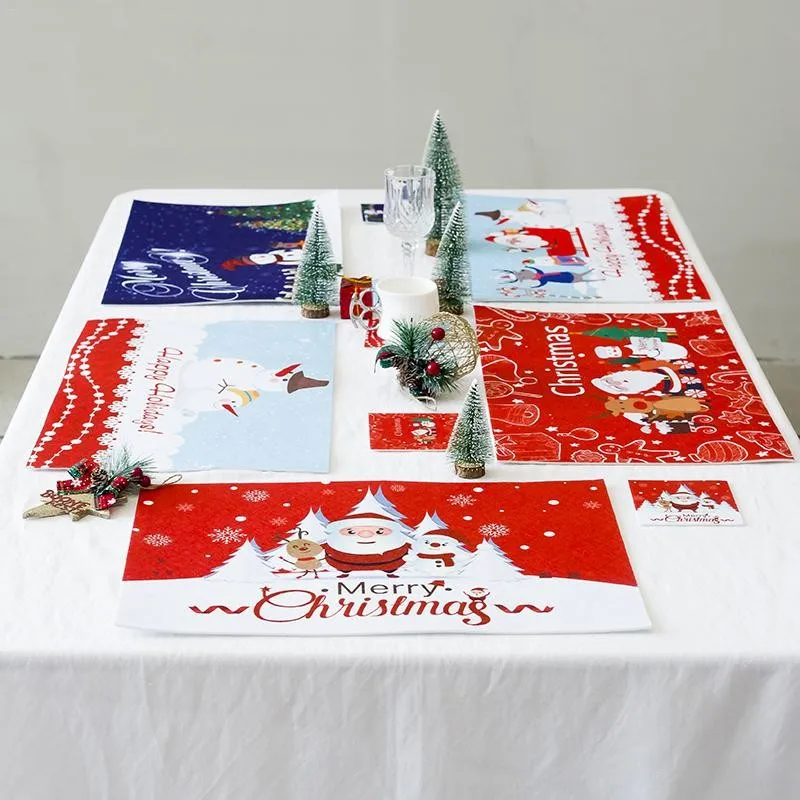 Innovative Christmas Table Mat Cartoon Felt Knife And Fork Mat