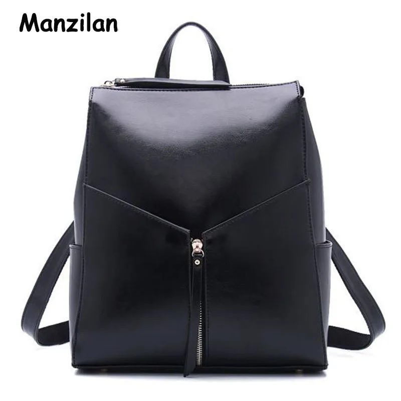 

Hot Selling! Genuine Leather Backpack Promotions Women's Backpacks Shoulder Bags Fashion Brand Cowhide Oil Wax Leather Backpack