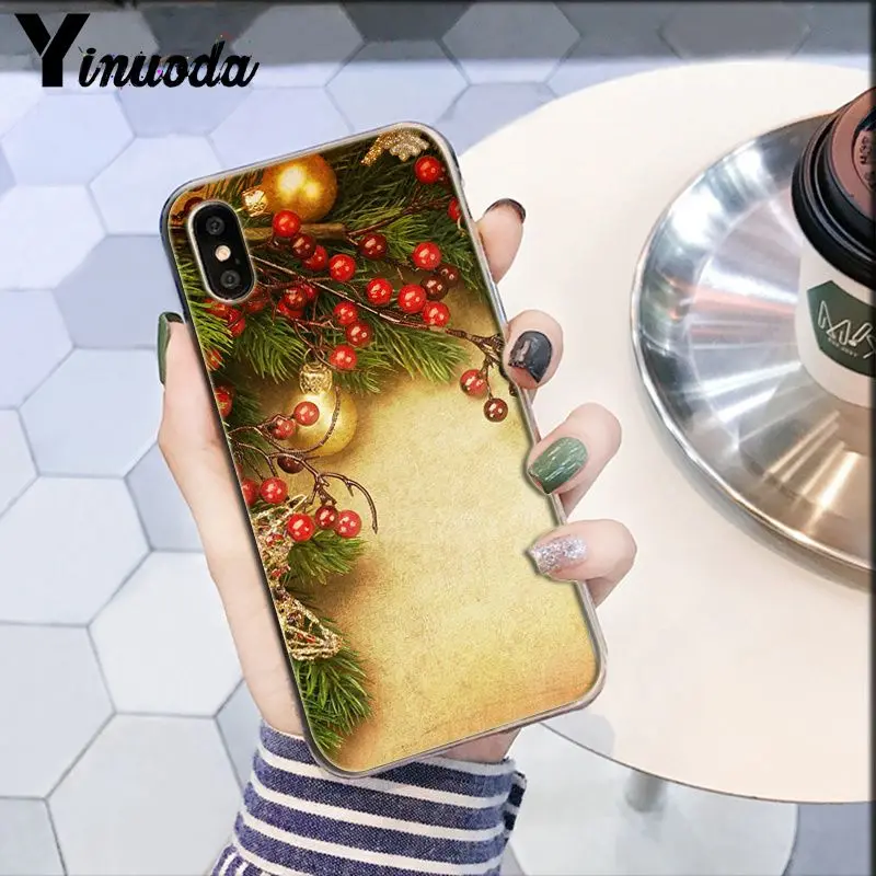 Yinuoda Рождество праздник дерево год красочные милые аксессуары для телефонов Чехол для iPhone6S 6plus 7plus 8 8Plus X Xs MAX 5 5S XR - Цвет: A16