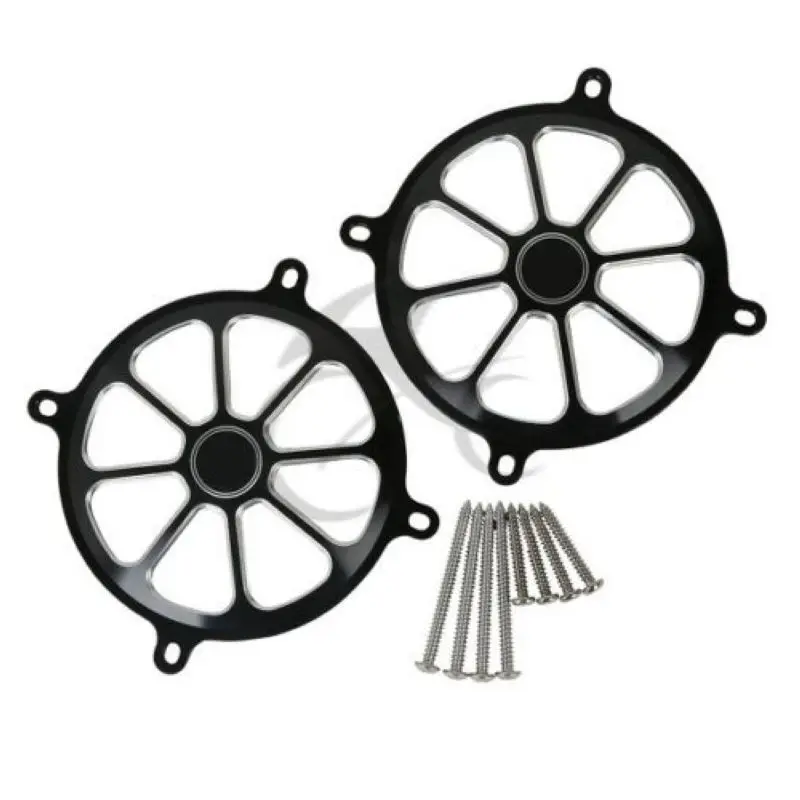 

Motorcycle Audio Fairing Mount Front Speaker Trim Grill Cover For Harley Touring Street Electra Glide Trike 96-13 12 11 10 09 08