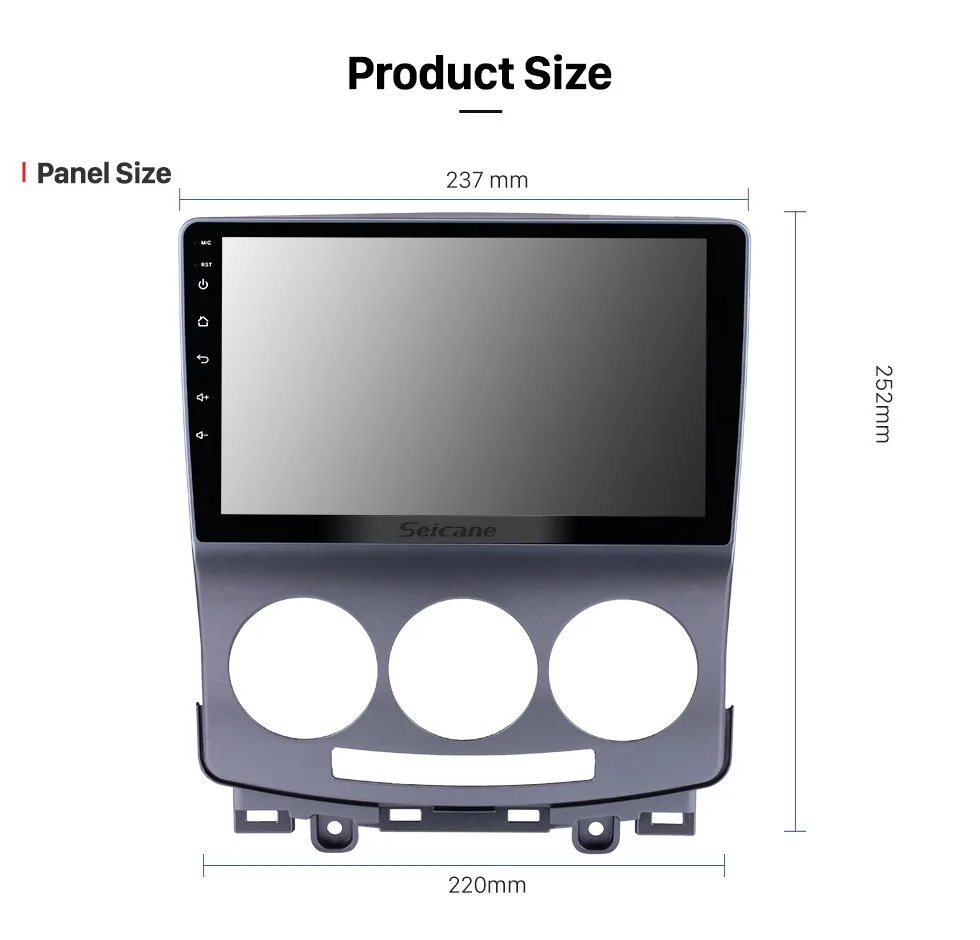 Seicane 2Din gps головное устройство Android 8,1 " Автомагнитола для 2005-2010 старых Mazda 5 мультимедийный плеер Поддержка Wi-Fi OBD2 DAB+ камера