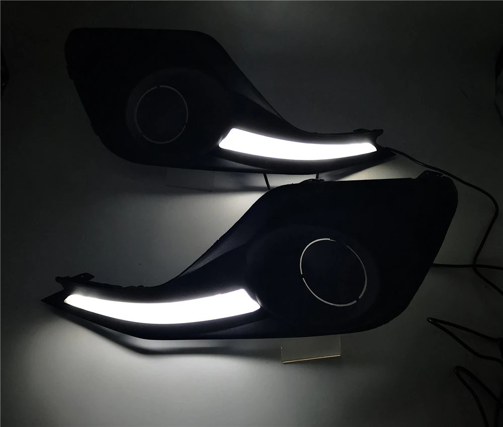 CSGJMY 2 шт светодиодный дневного света для Suzuki Swift автомобильные аксессуары Водонепроницаемый 12 V DRL Фары противотуманные украшения
