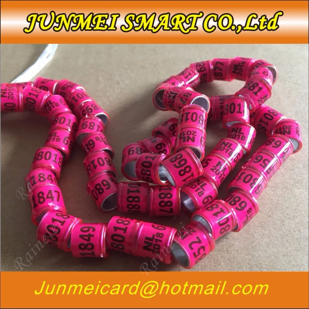 Розовый NL голубь кольца птица кольцо 100 шт./лот 8 мм внутренняя