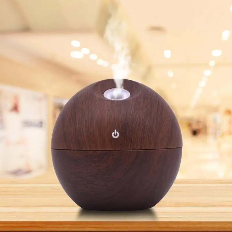 

Mini Wood Grain Air Humidifier Ultrasonic Humidifier Aromatherapy Aroma Diffuser Air Purifier Freshener Mist Discharge for Home
