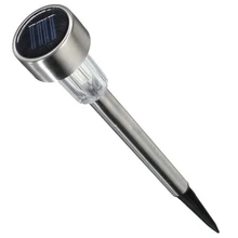 Фирменная Новинка Солнечный LED-лампа для дорожек на открытом воздухе Газон Сад Пейзаж Нержавеющая сталь пятно лампы красочный