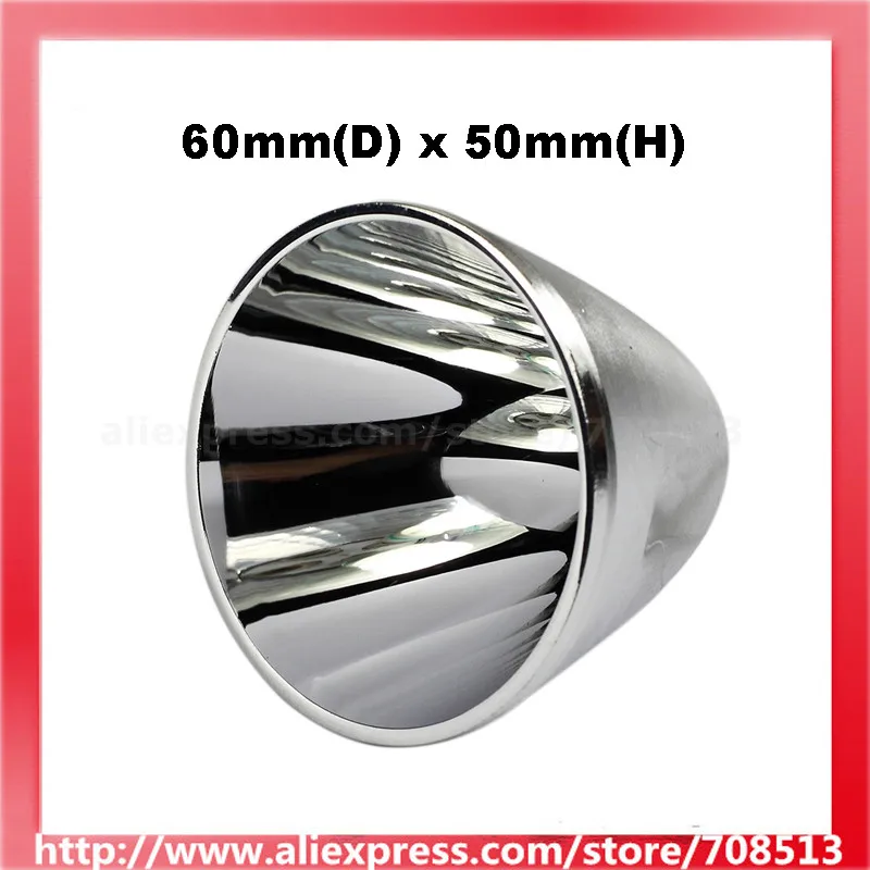 60 мм (D) x 50 (H) SMO / OP алюминиевый отражатель для светодиосветодиодный Cree XM L