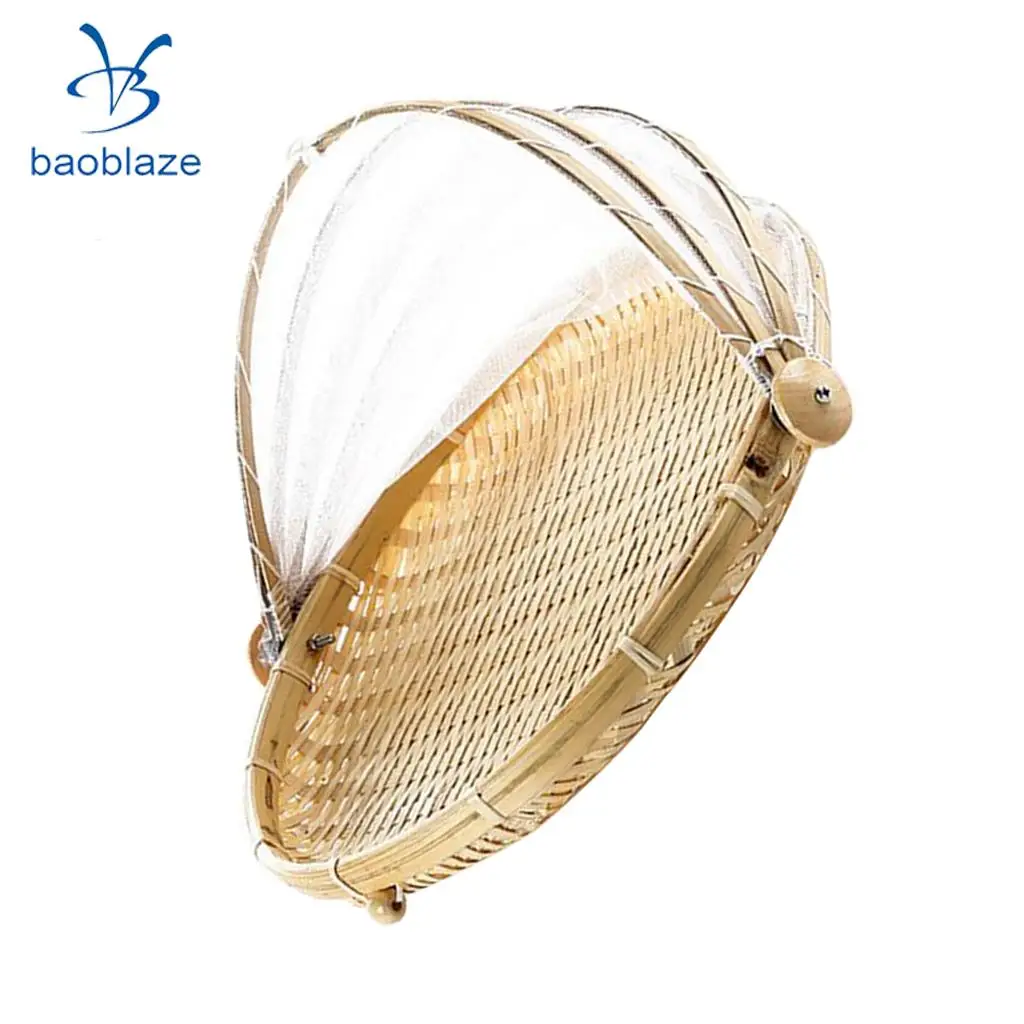 Bamboo Serving Food Tent Basket Hand Woven Fruit Baskets Storage 6 Designs