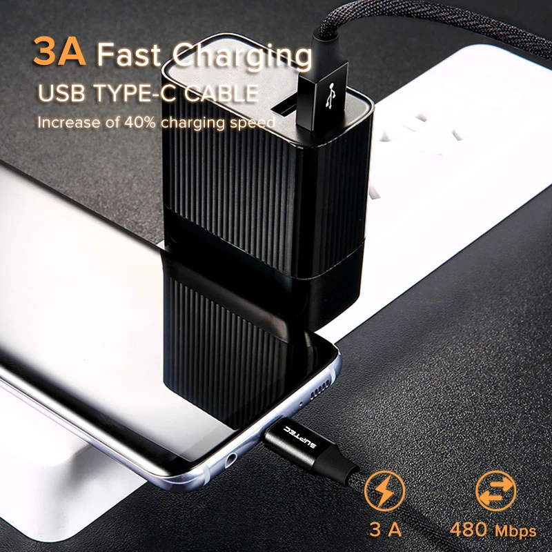 Кабель зарядного устройства SUPTEC 3A usb type C для Xiao mi Red mi Note 7 mi 9 Quick Charge type-C кабель для huawei P20 Lite samsung S9 S8 шнур