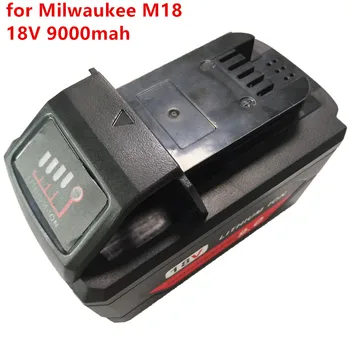 

New 18V 9.0Ah Li-Ion Replacement Power Tool Battery for Milwaukee 48-11-1828 M18 48-11-1840 49- 24-0171 - M18 2601 - M18