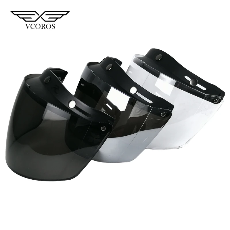 Ретро Винтаж Viseira Bolha защитные стекла в мотоциклетный шлем защитный смотровой щиток очки с открытым лицом подходит для всех 3 оснастки шлем скутера