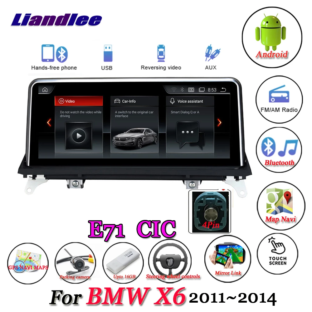 Discount Liandlee For BMW X6 E71 2011~2014 Original CIC System Radio Wifi BT Idrive AUX Carplay GPS Map Navi Navigation Multimedia NO DVD 2