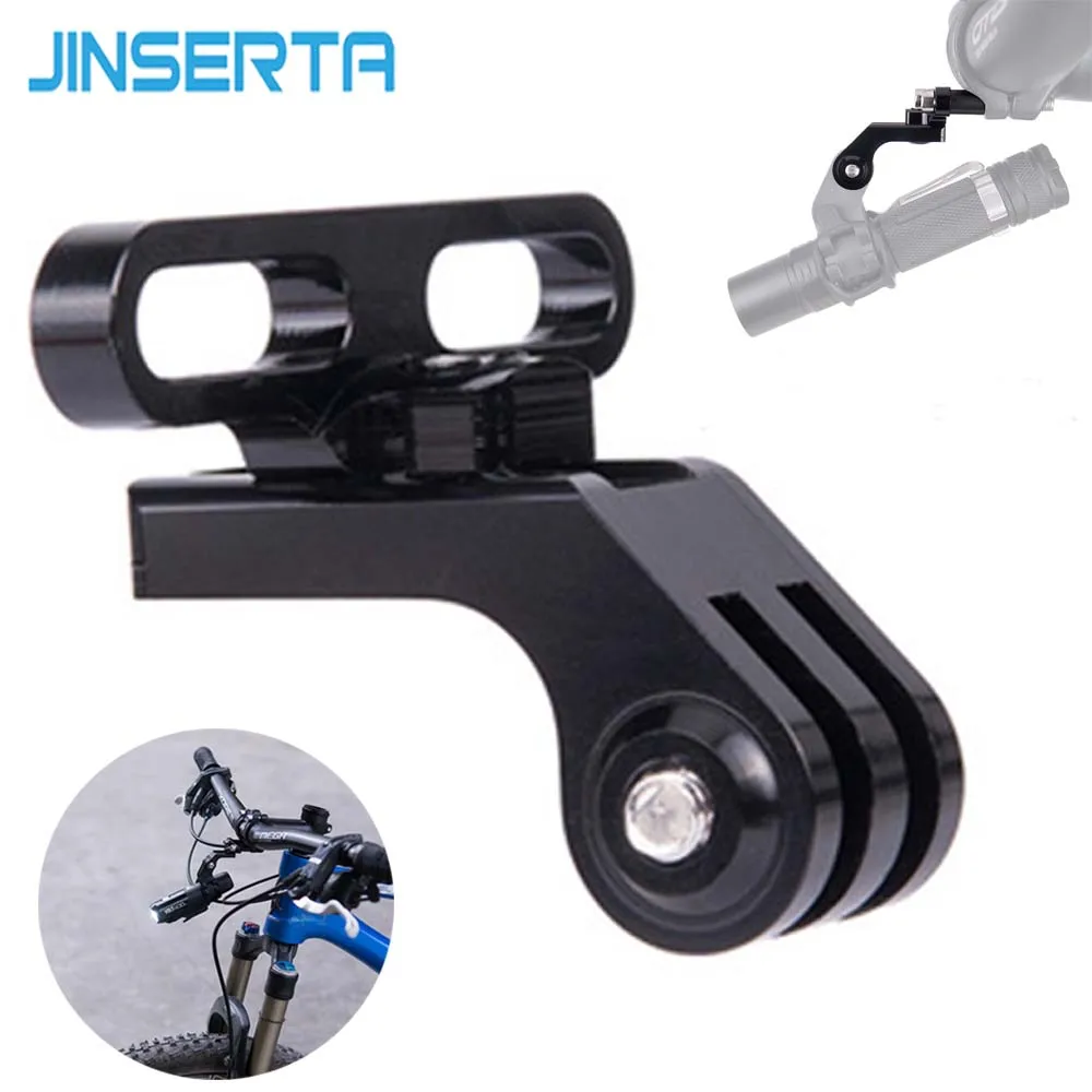 

JINSERTA Flashlight Holder Mount for Gopro 7 6 5 Camera Stem Handlebar Extension Bicycle Adapter For MTB Road Bike Accessories