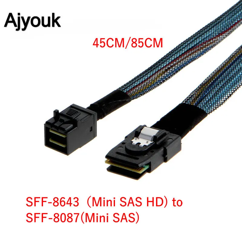 50PCS SFF-8643 to SFF-8087 MiniSAS HD To Mini-SAS 12Gb 6Gb Array Card Connect Server Backplane Data Cable 45cm 85cm | Электроника
