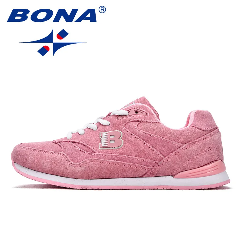 BONA/Новинка; классические стильные женские кроссовки; замшевая обувь; Feminimo; спортивная обувь; обувь для бега на открытом воздухе; женские кроссовки на шнуровке