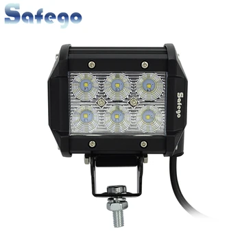 

Safego 12V LED Tractor 18W Led Work Light Bar 18W Offroad Light Bar 4X4 ATV Car Truck Motorcycle Boat Spot Flood working Lamp