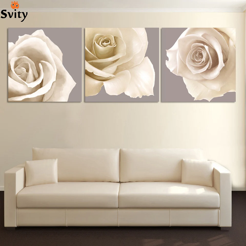 

vintage home decor paintings wall art flower Modular Picture for bedroom living room 3 piece HD print canvas painting no framed
